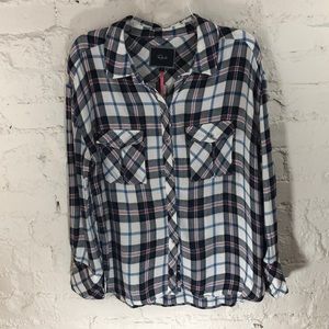 Rails Free People Plaid Button Down